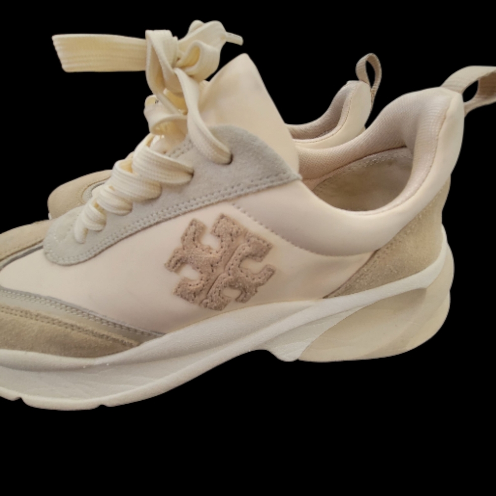 Tory Burch Womens Good Luck trainer fashion sneakers Sz 9 - Picture 2 of 9